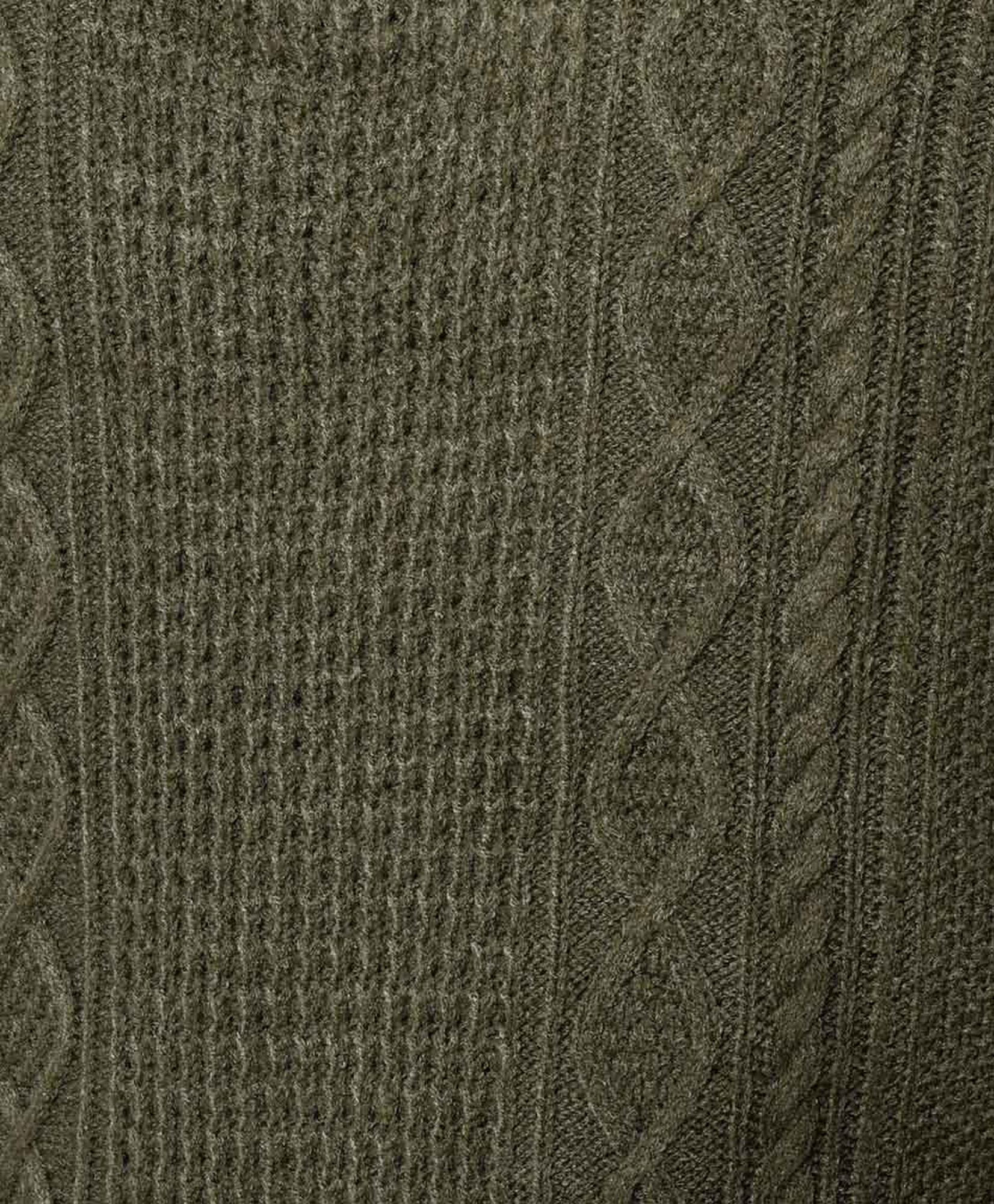 Sweater hombre textura medio cierre verde Sweater hombre textura medio cierre verde