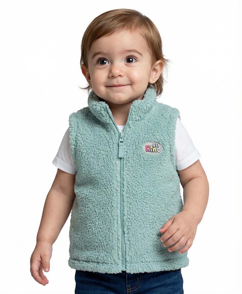 Poler&oacute;n beb&eacute; vest verde chiporro