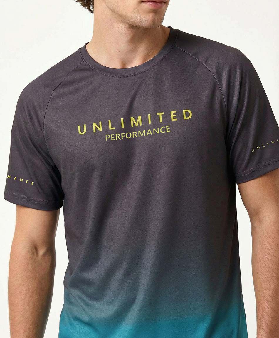 Polera deportiva hombre bicolor
