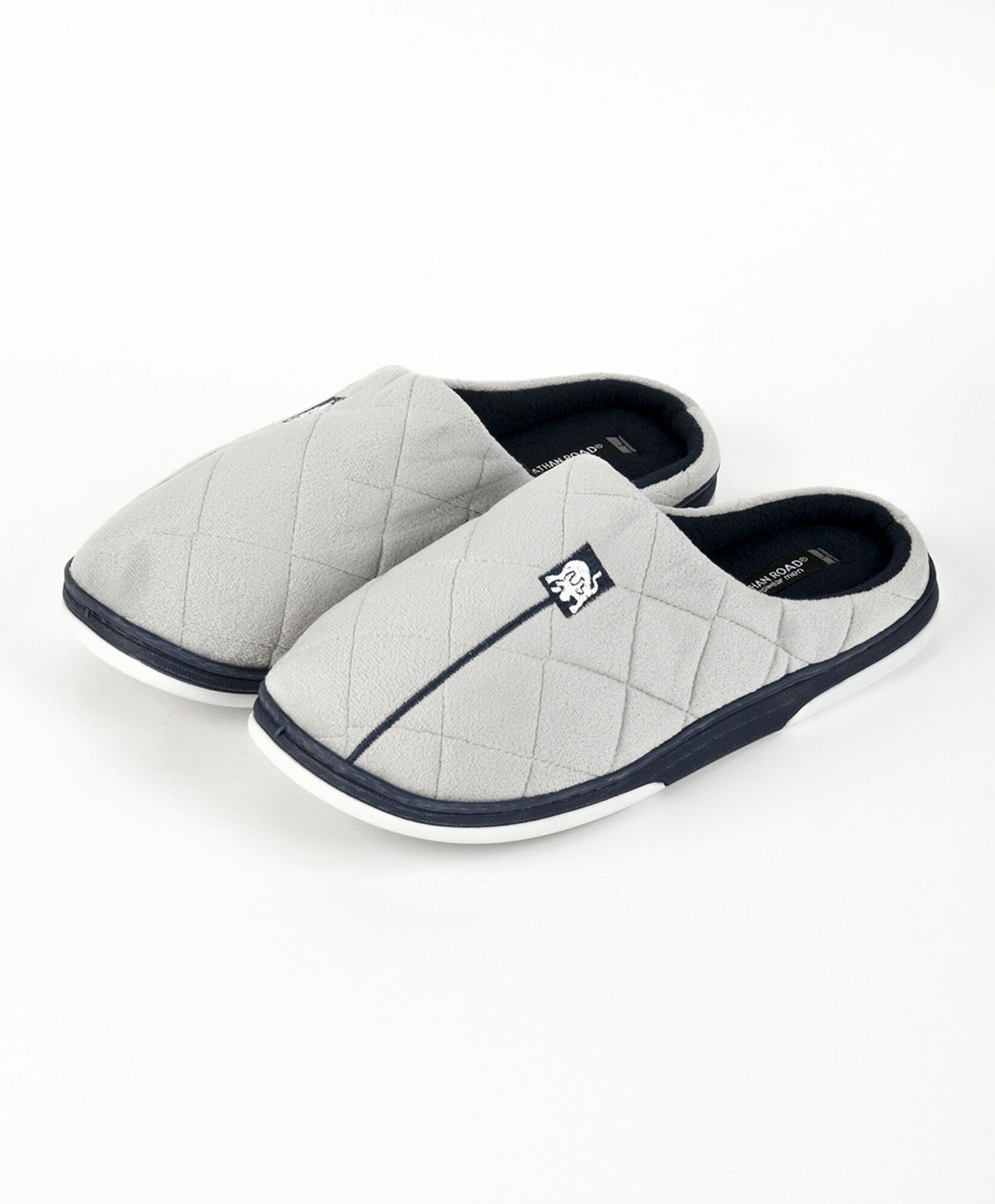 Pantufla hombre gris cuadros Pantufla hombre gris cuadros