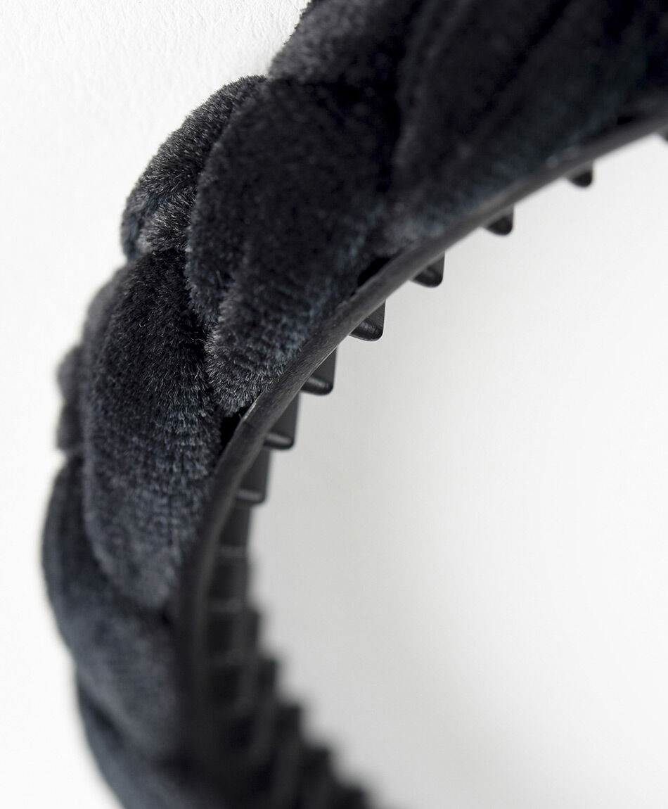 Cintillo mujer trenzado plush 1 pieza