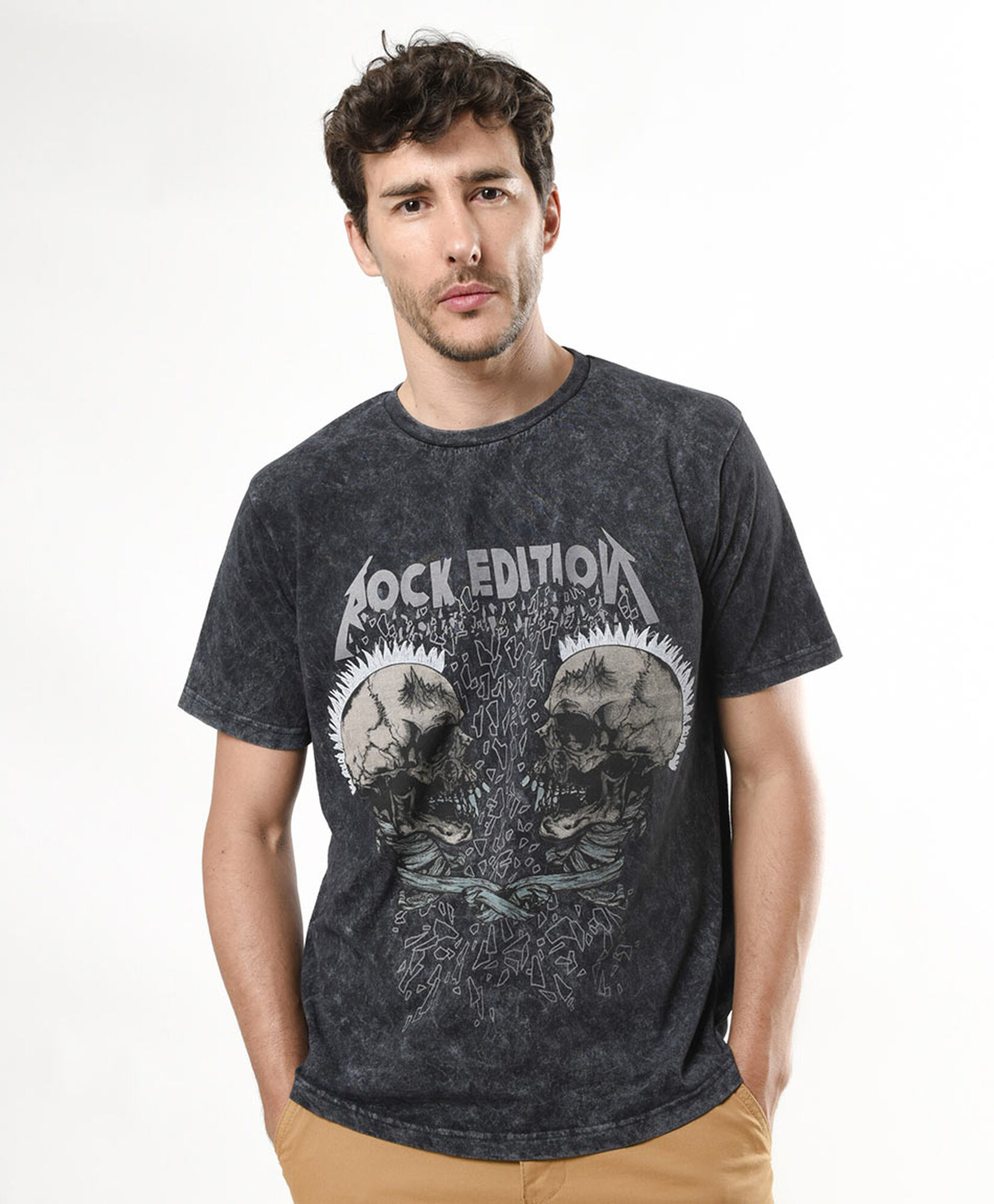 Polera hombre desgastada rock Polera hombre desgastada rock
