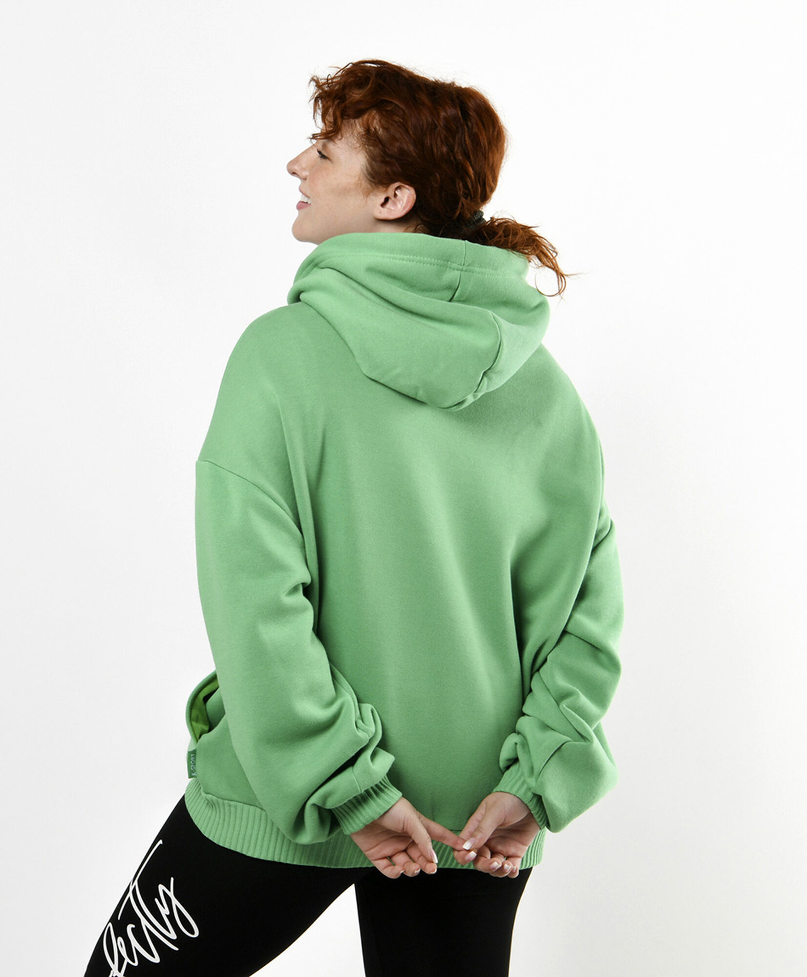 Polerón deportivo mujer verde oversize Polerón deportivo mujer verde oversize