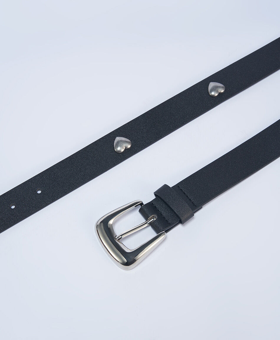 Cintur&oacute;n mujer tachas coraz&oacute;n