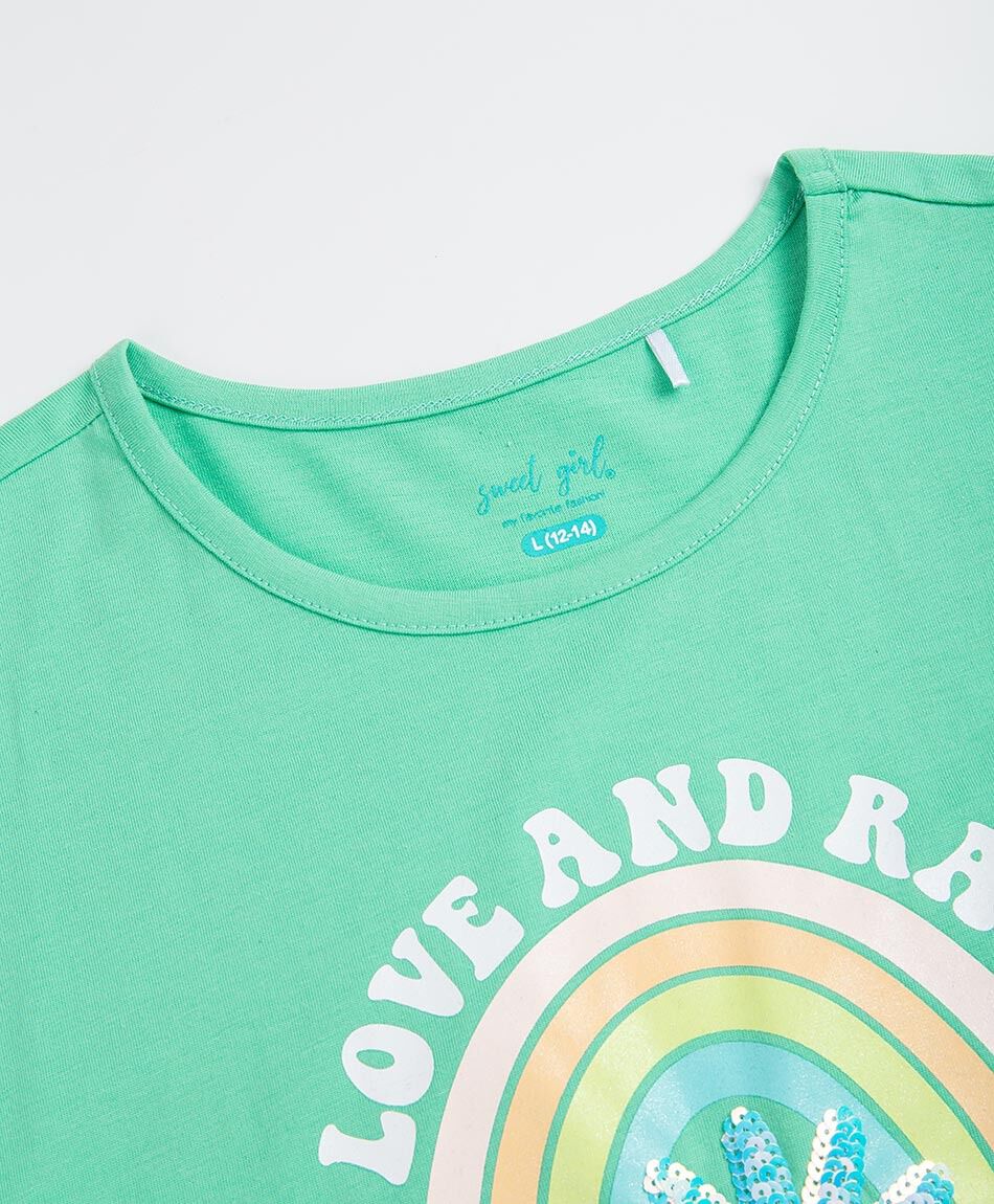 Polera ni&ntilde;a rainbow