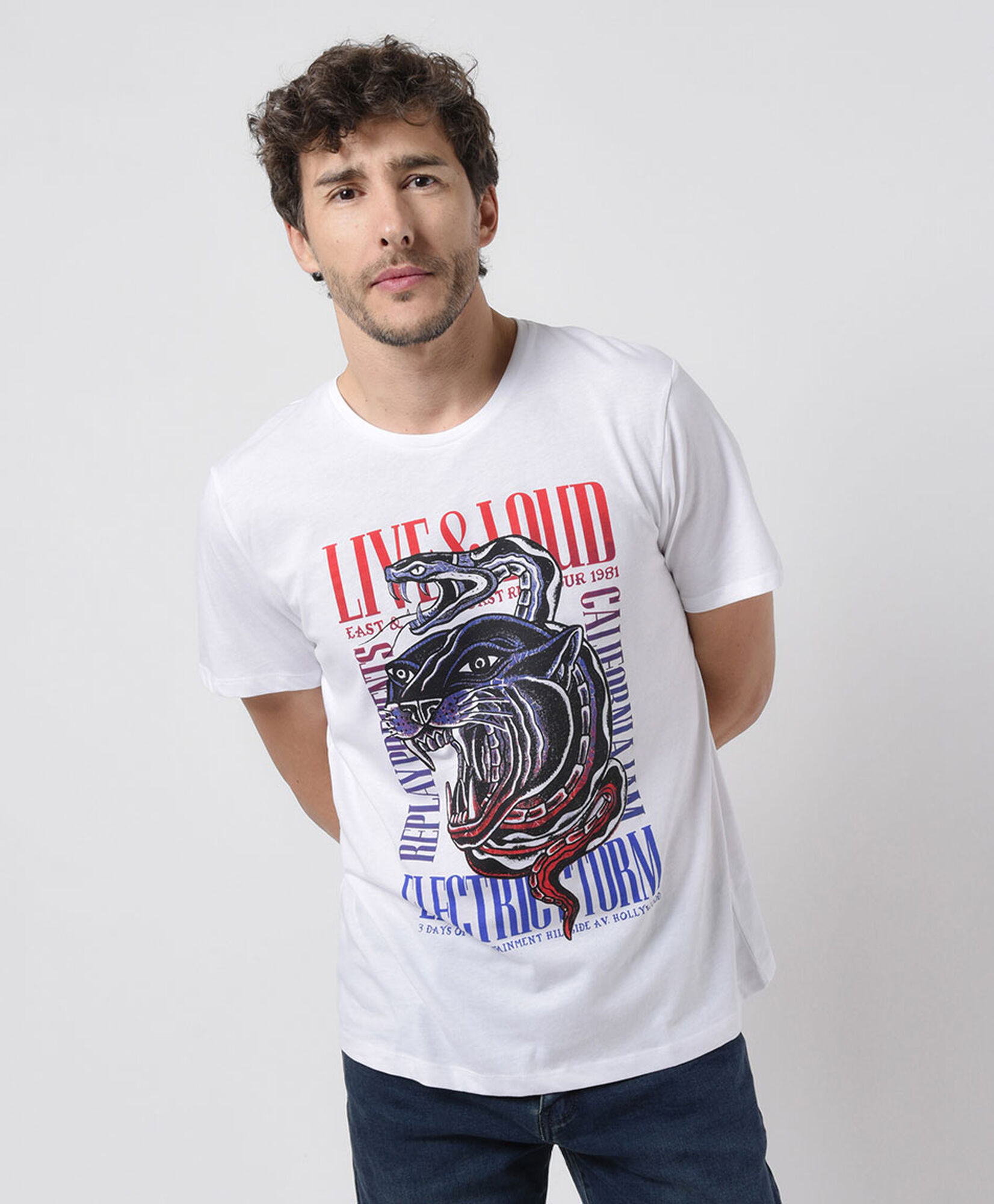 Polera hombre estampado pantera Polera hombre estampado pantera