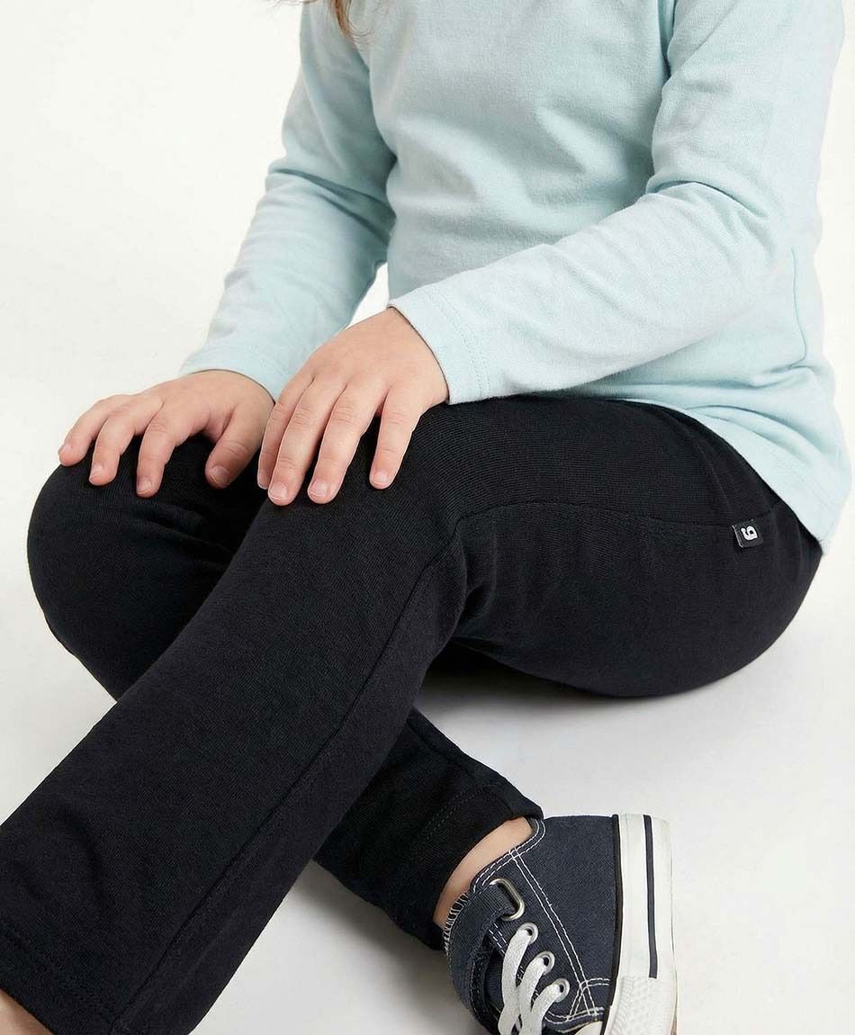Leggins beb&eacute; forrada lisa negros