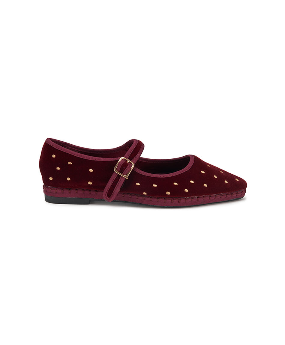 Ballerina mujer velvet tachas