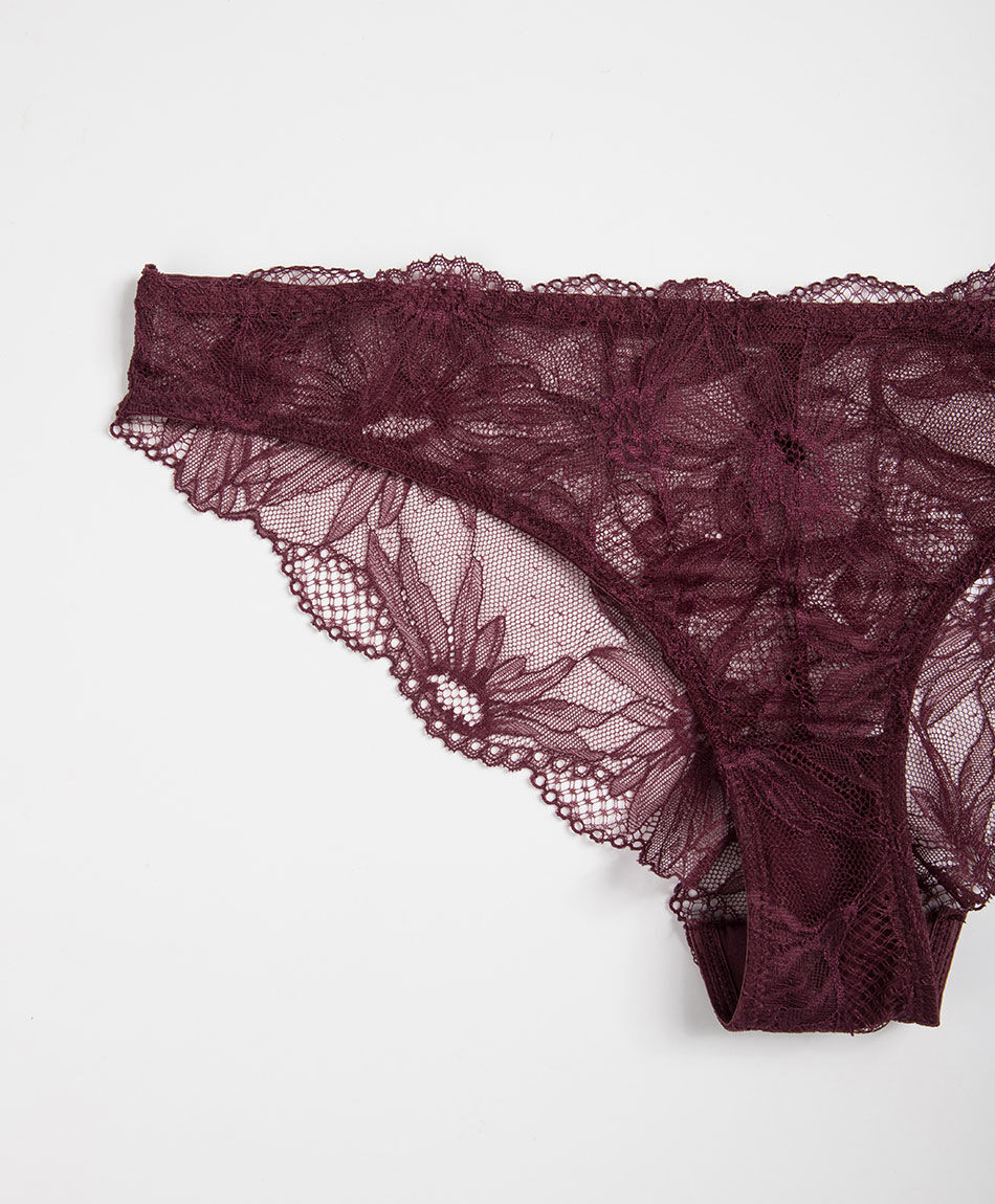 Tanga mujer encajes big flowers