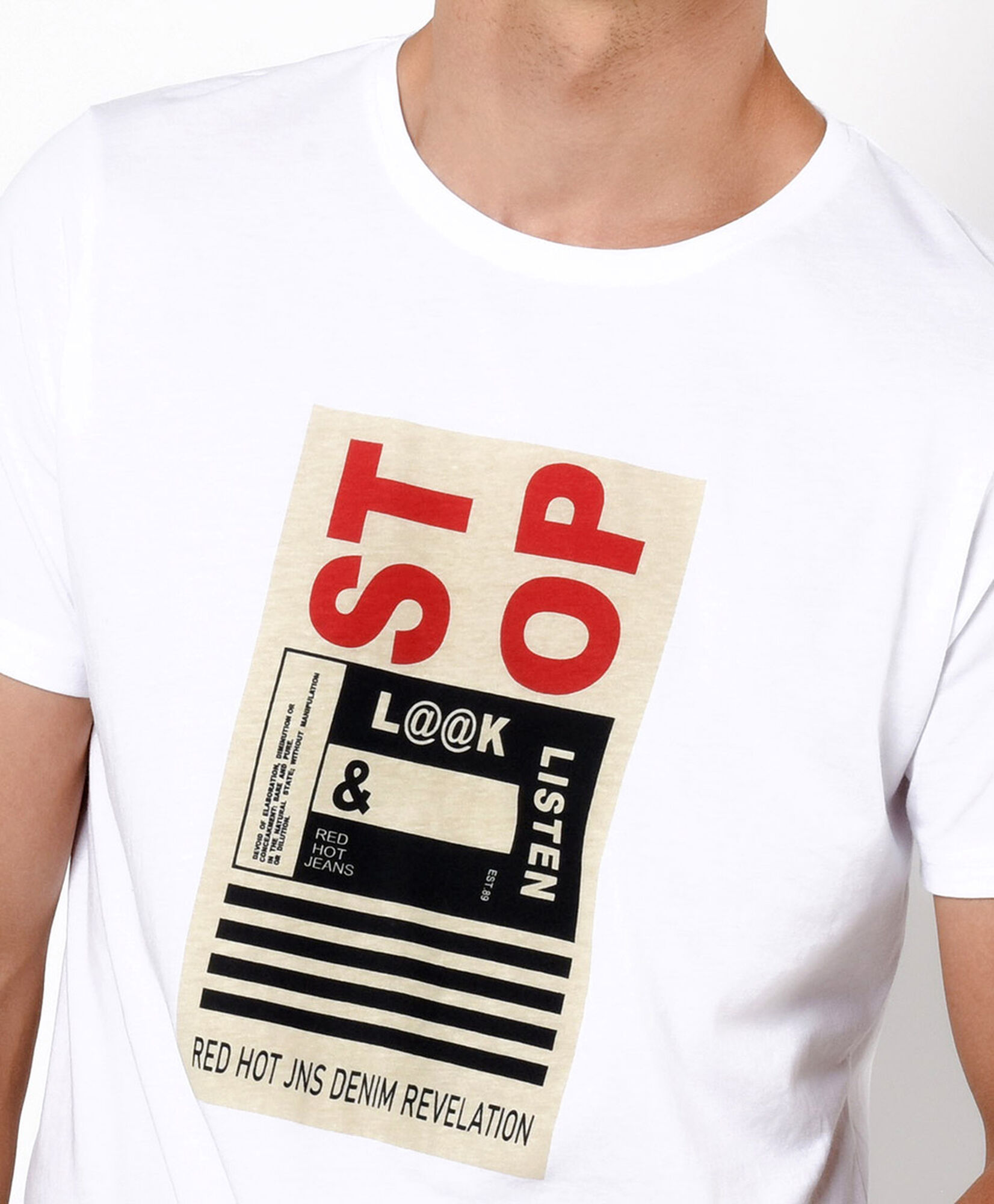 Polera hombre estampada stop Polera hombre estampada stop