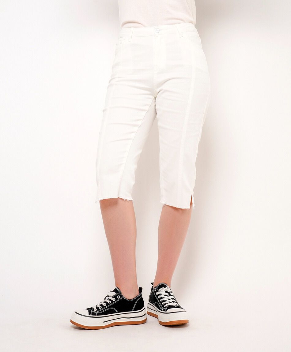 Pantal&oacute;n mujer blanco capri