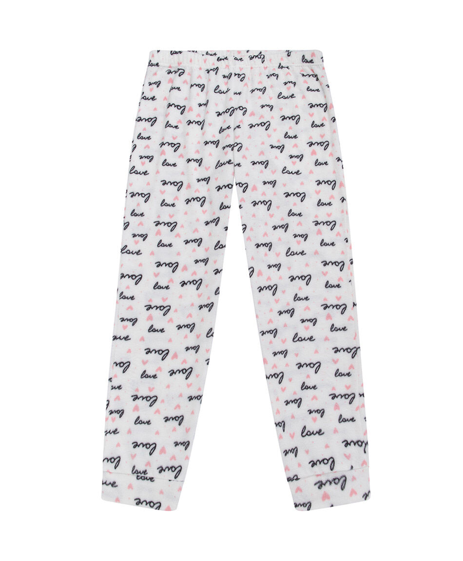 Pijama mujer  polar letras y  botones