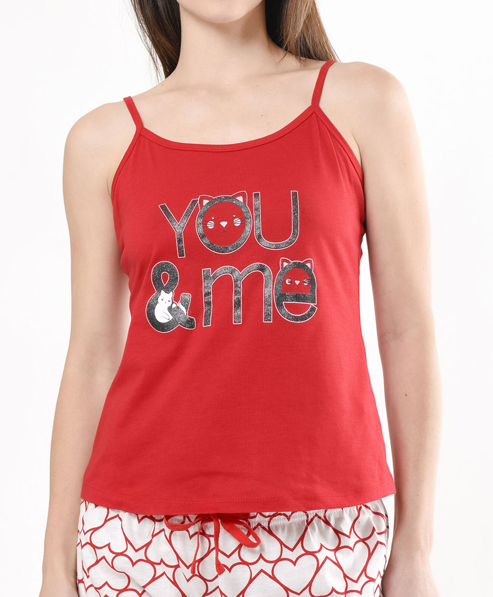 Pijama mujer corazones 2 piezas Pijama mujer corazones 2 piezas