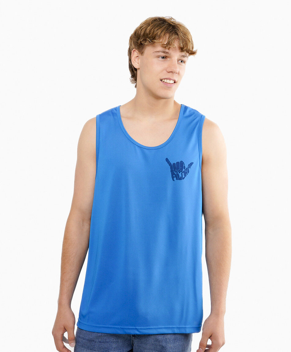 Polera hombre surf aloha blue&nbsp;