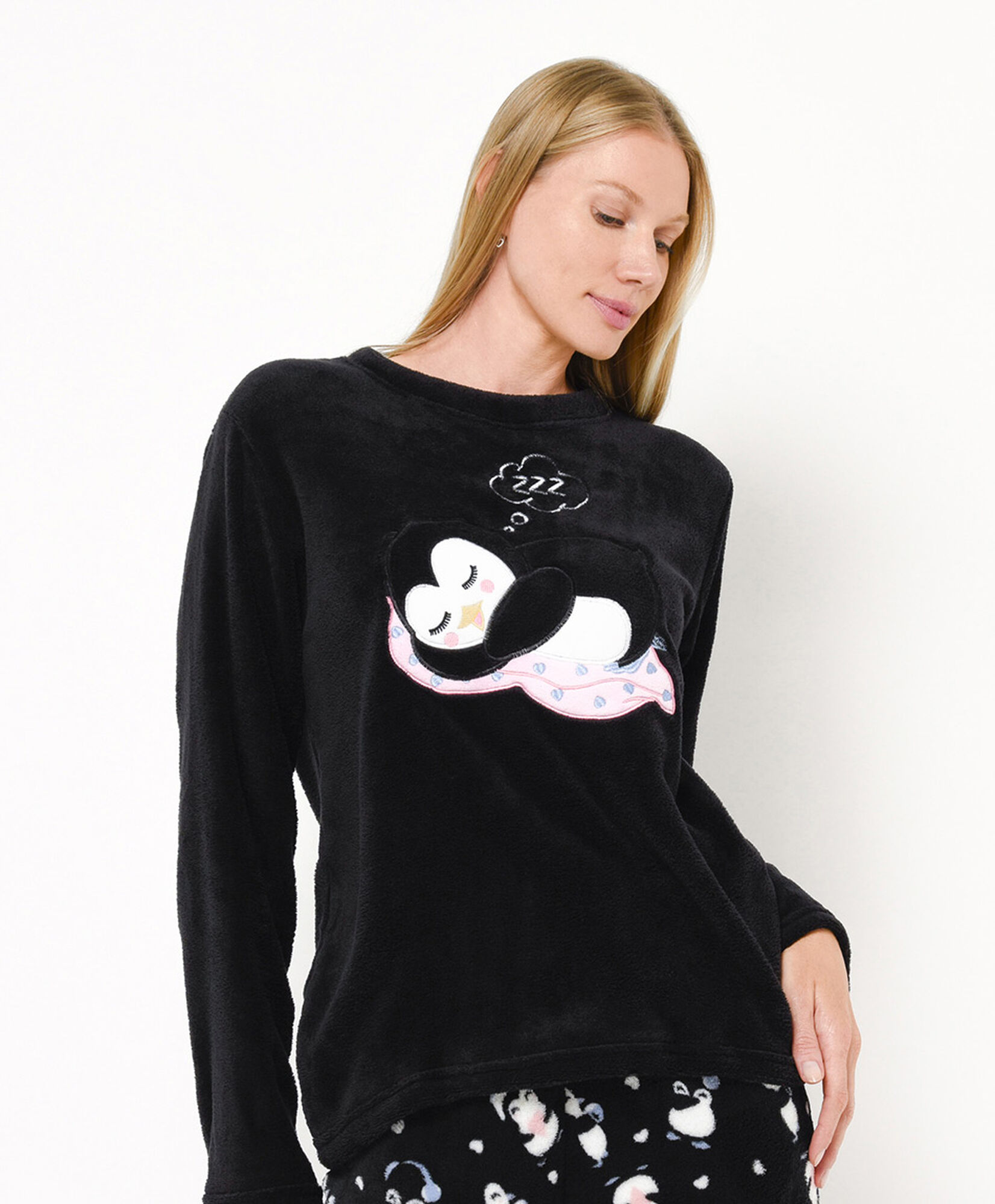 Pijama + calcetines mujer polar pingüino Pijama + calcetines mujer polar pingüino
