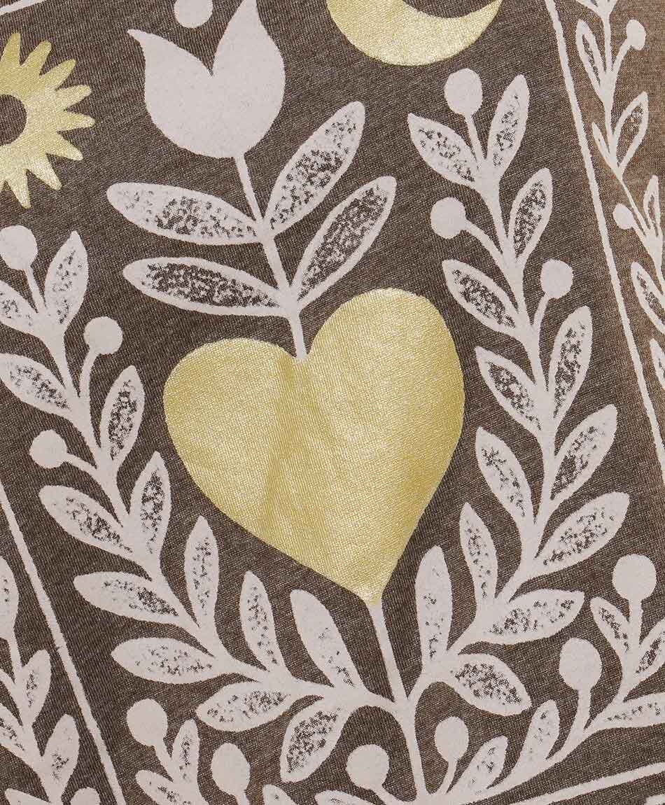 Polera mujer coraz&oacute;n golden