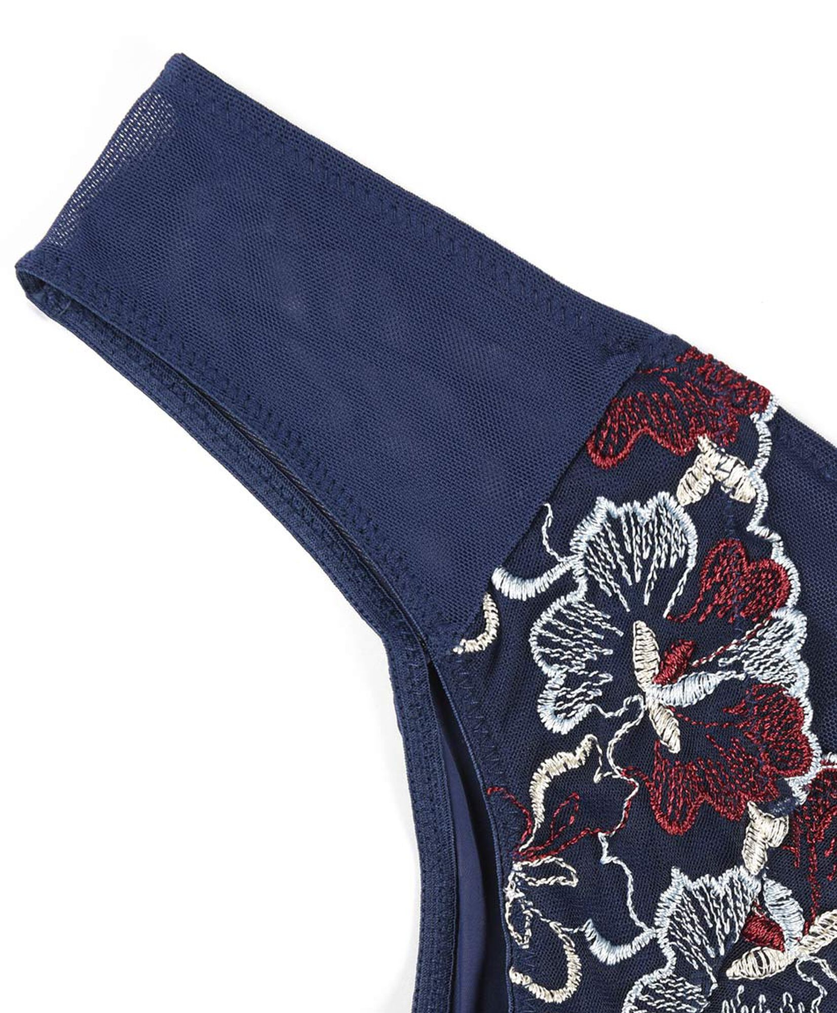 Bikini mujer flores bordadas azul Bikini mujer flores bordadas azul