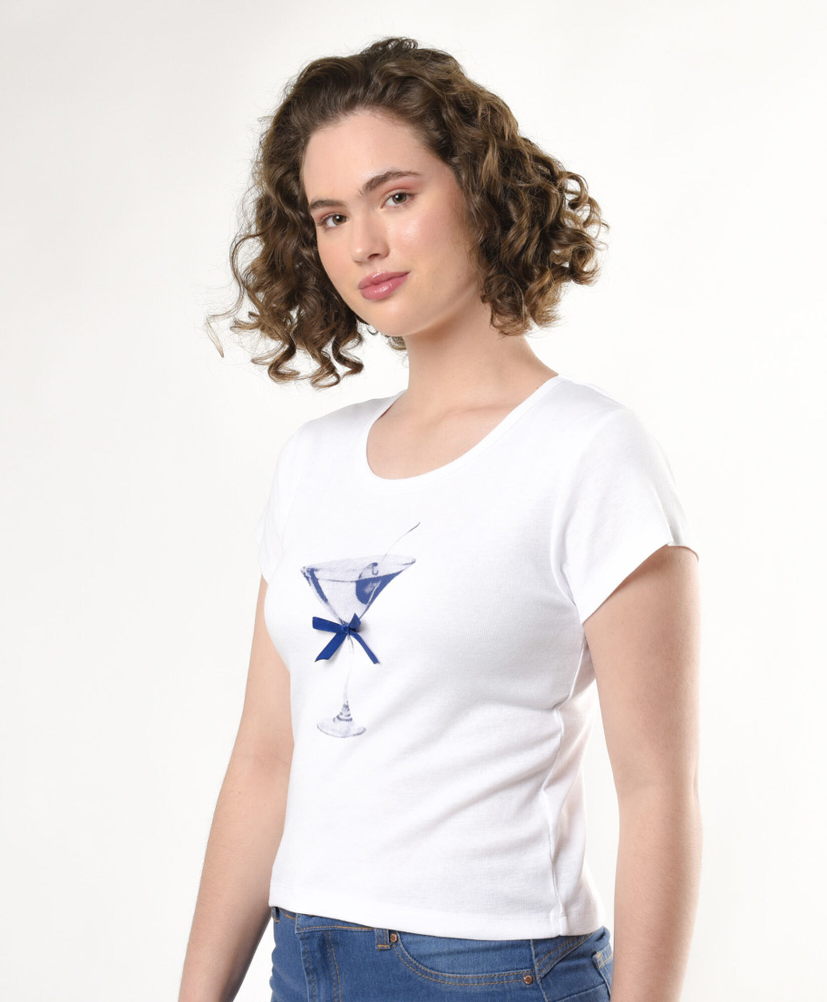 Polera mujer estampado coctel Polera mujer estampado coctel