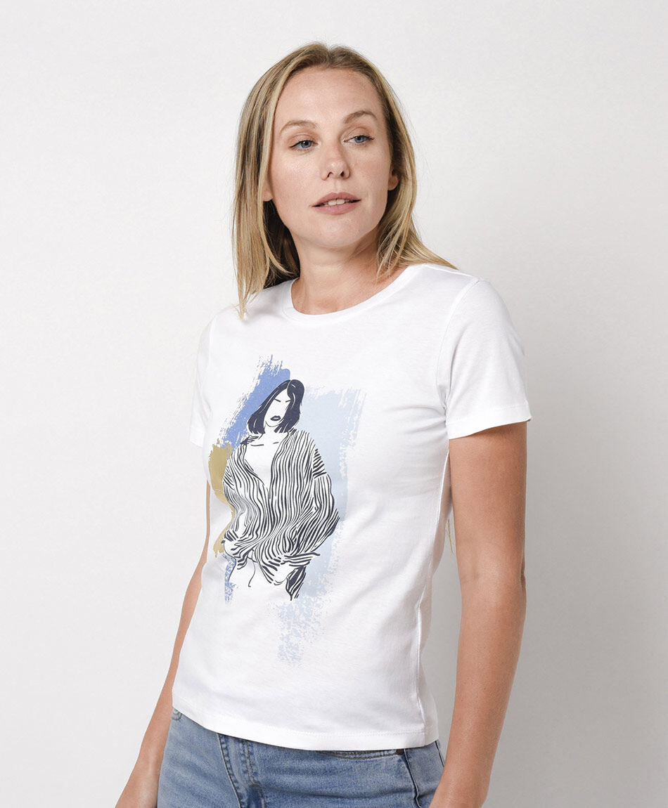 Polera mujer print woman