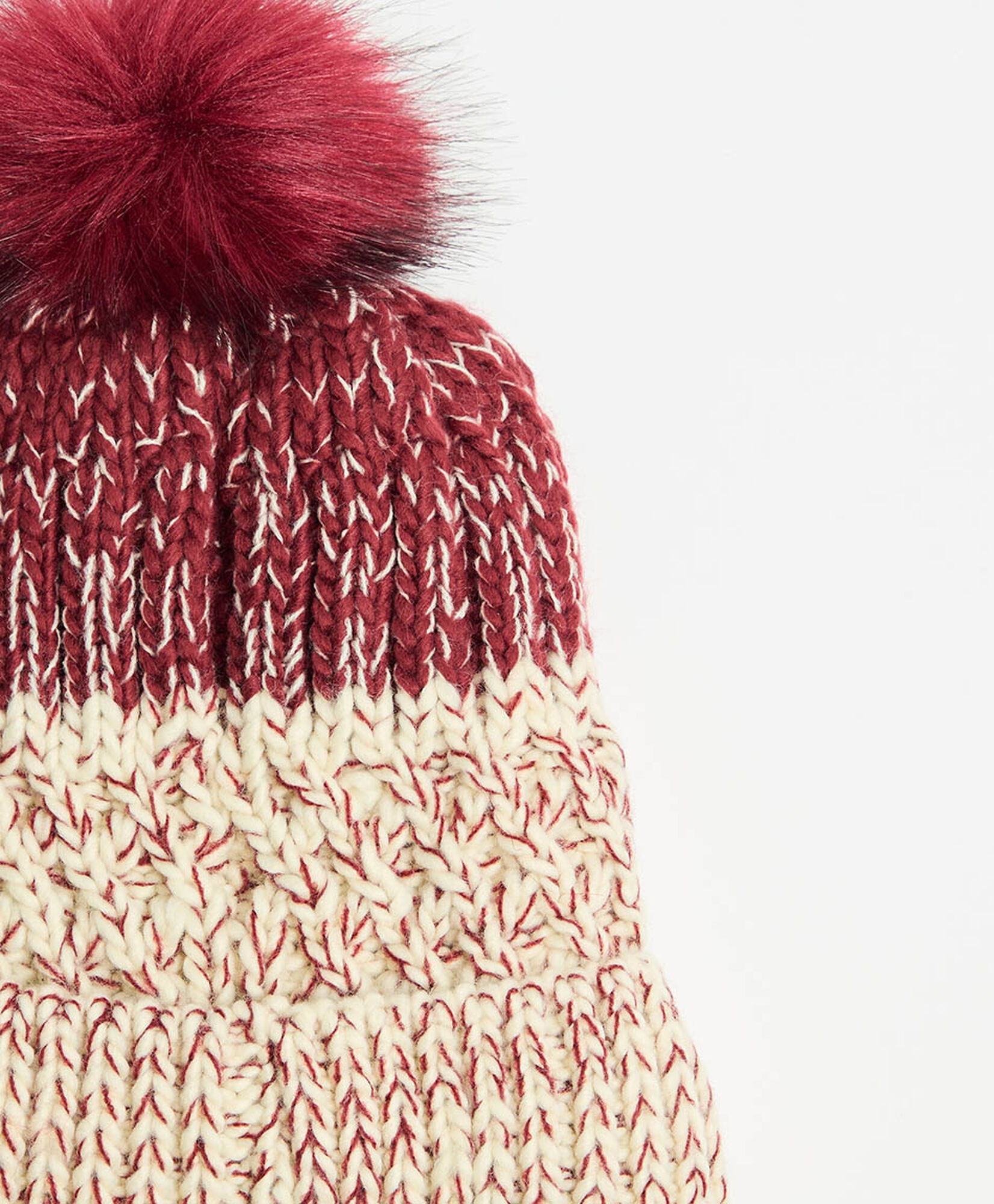 Gorro mujer bicolor pompón Gorro mujer bicolor pompón