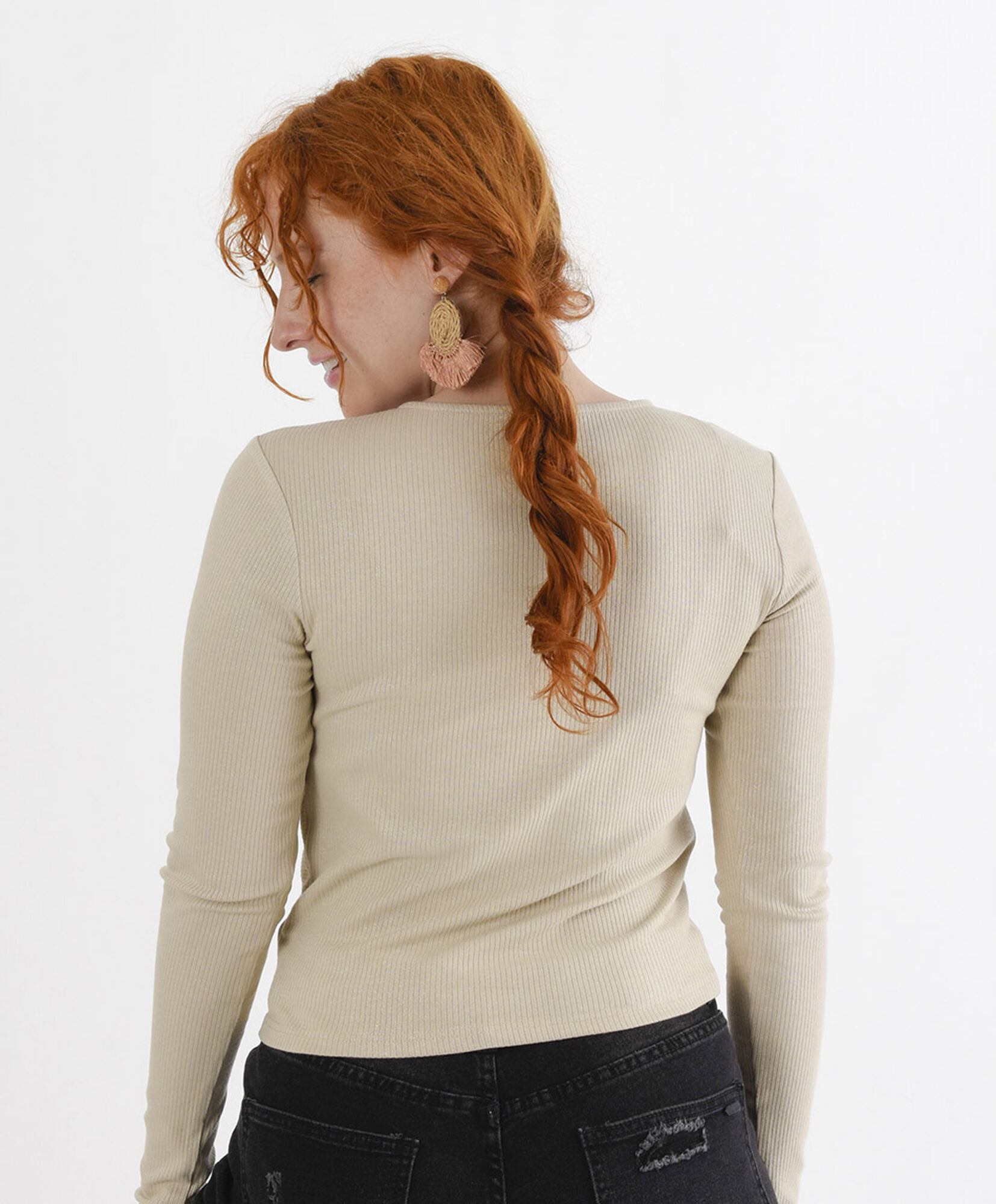 Polera mujer nudo brillos Polera mujer nudo brillos