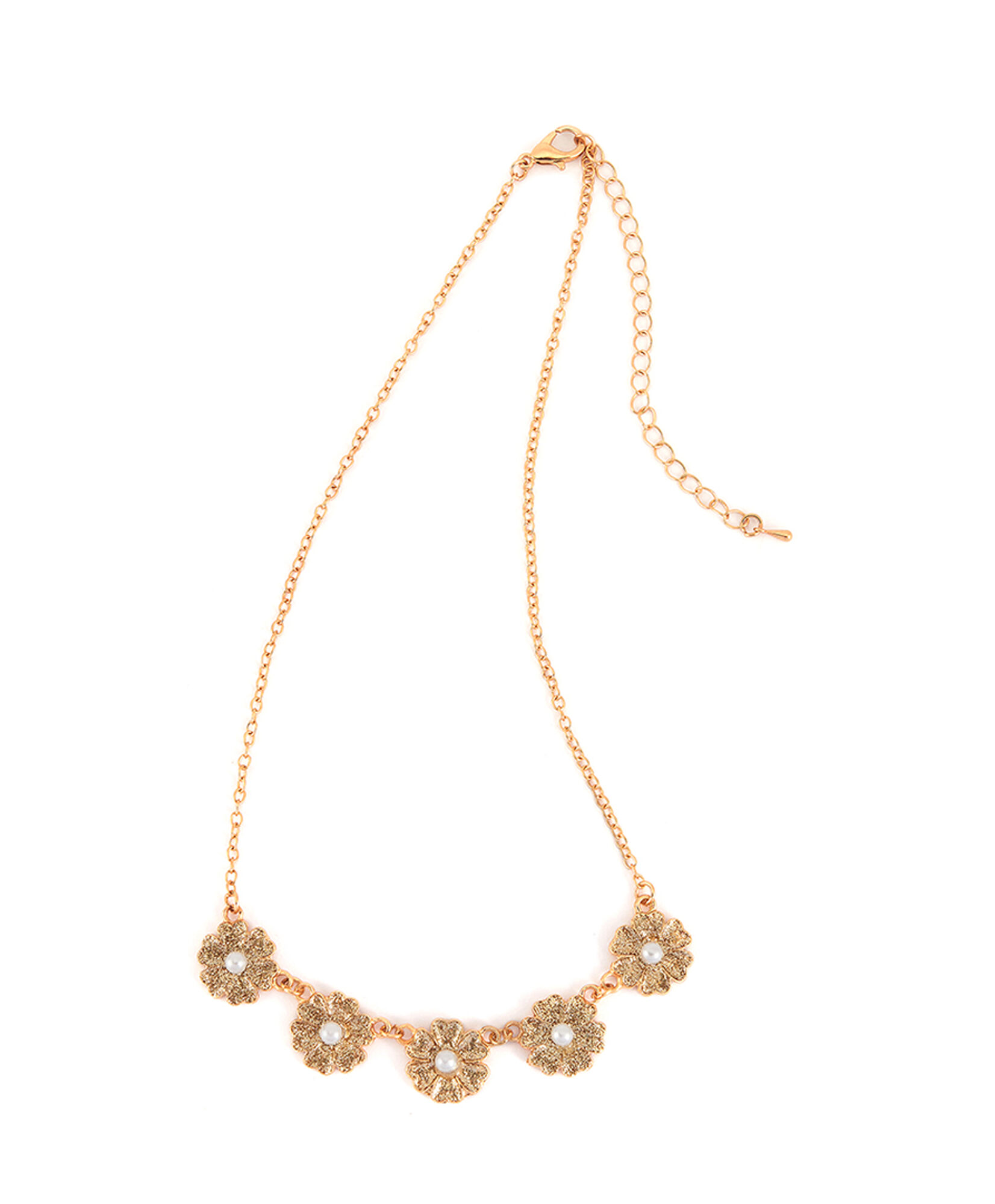 Collar mujer flores y perlas Collar mujer flores y perlas