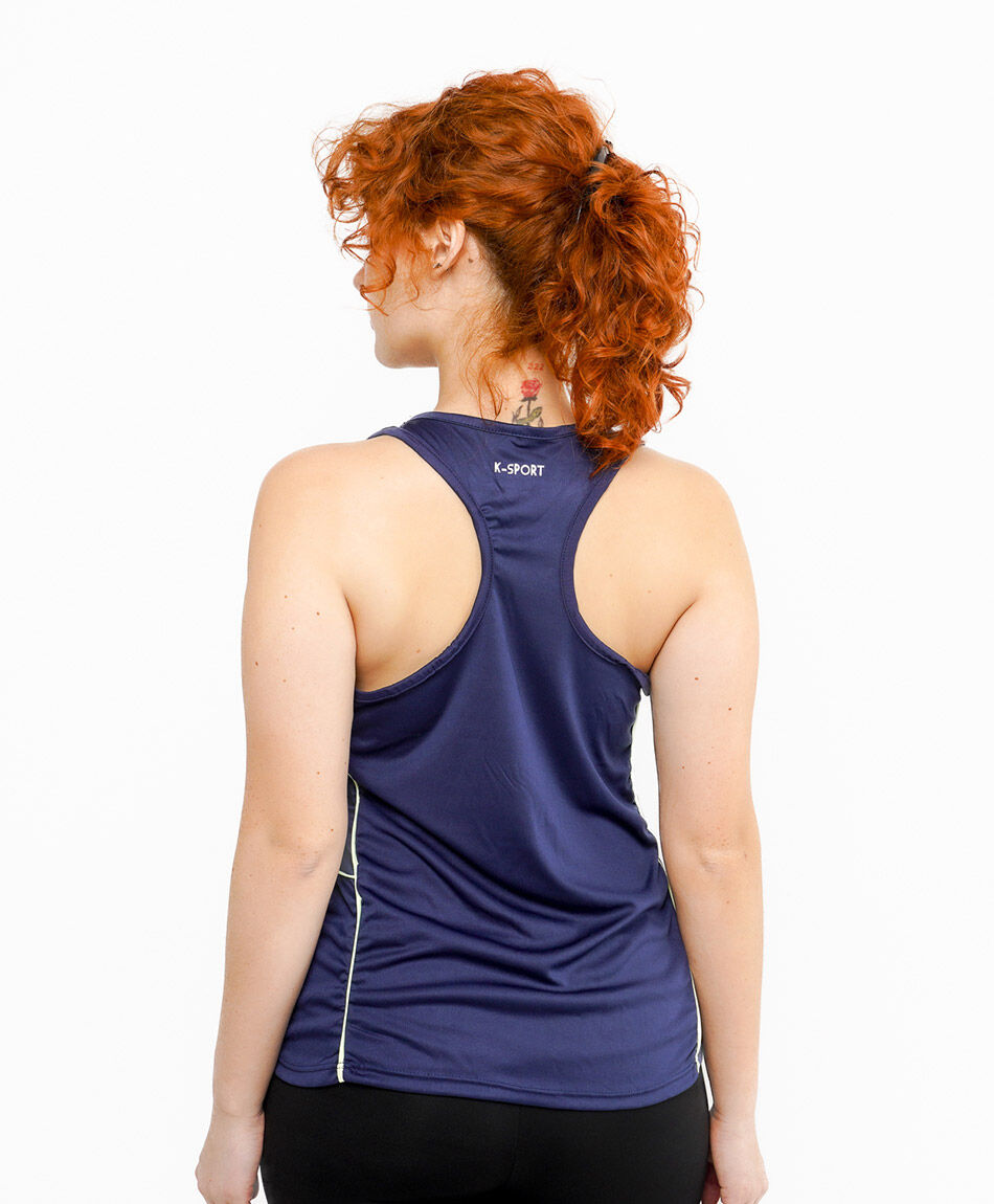 Remera deportiva  mujer run blue