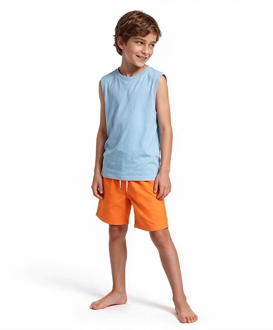 Traje de ba&ntilde;o ni&ntilde;o naranjo