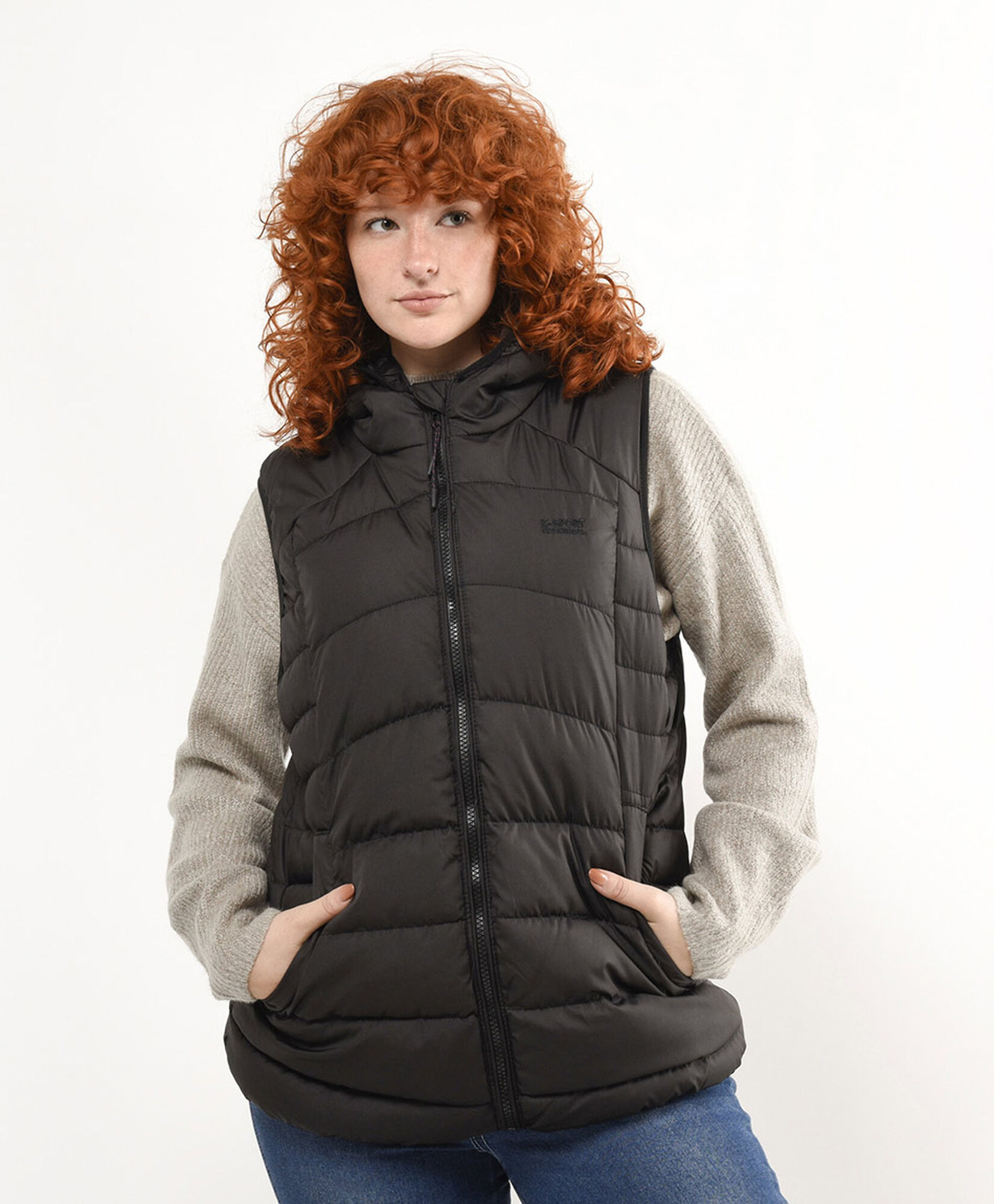 Parka deportiva mujer sin mangas gorro Parka deportiva mujer sin mangas gorro
