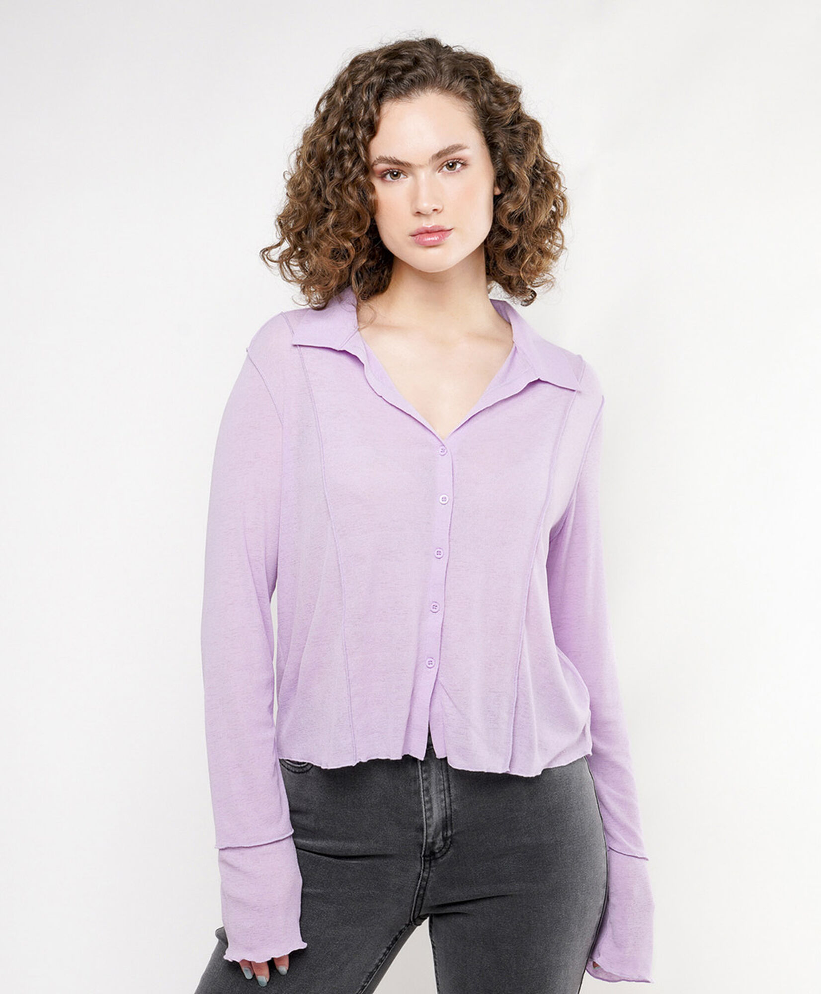 Blusa mujer costuras crop Blusa mujer costuras crop