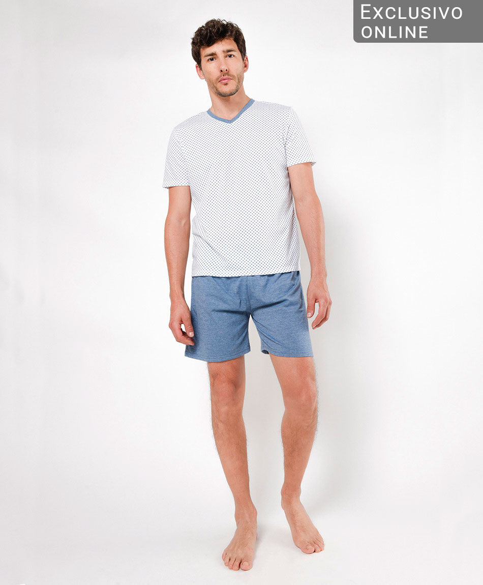 Pijama hombre rombos 2 piezas