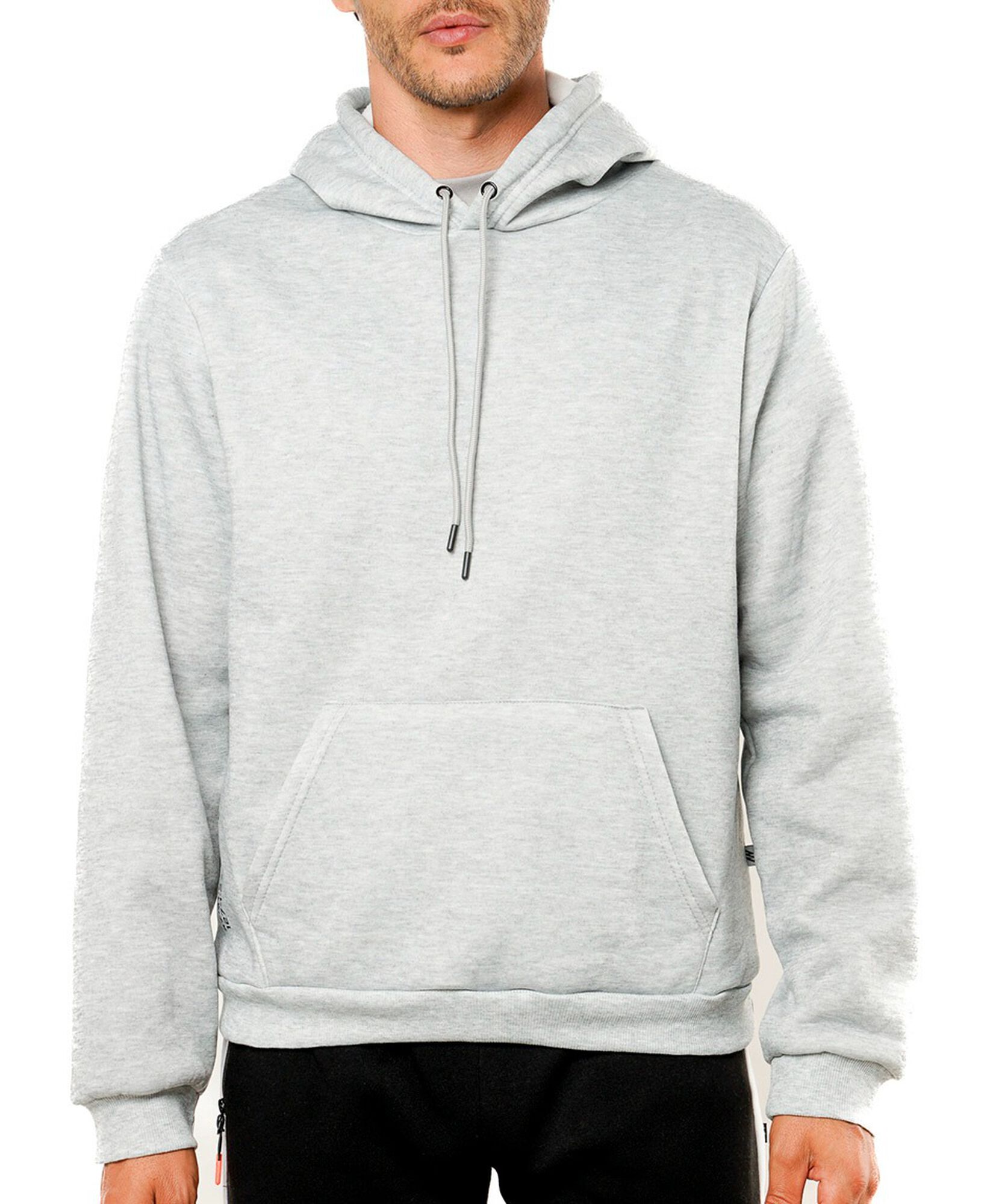 Polerón deportivo hombre liso gris Polerón deportivo hombre liso gris