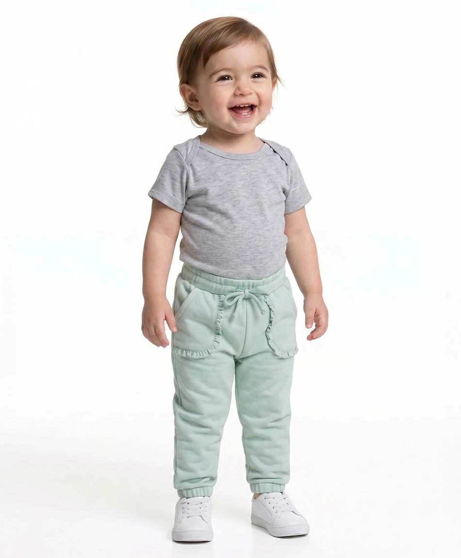 Pantal&oacute;n buzo beb&eacute; bolsillos vuelitos