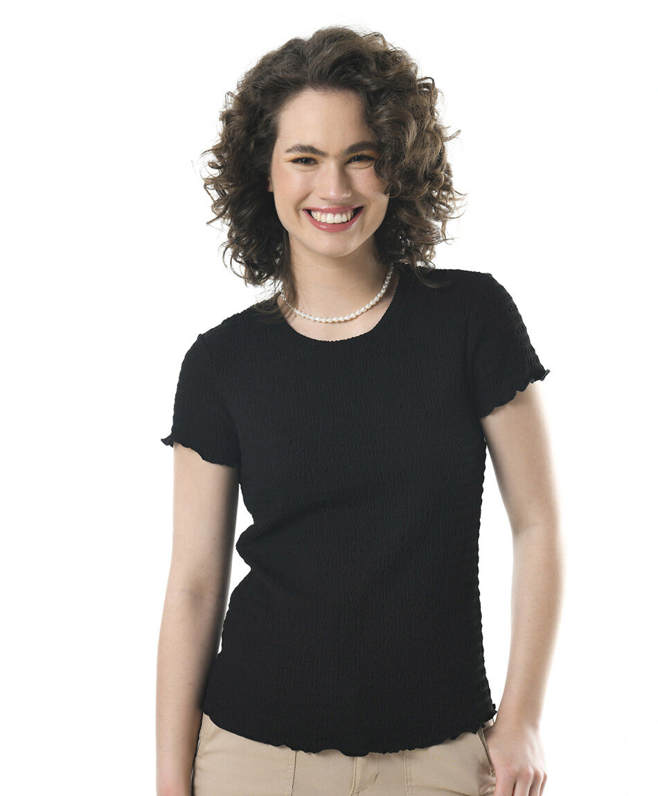 Polera mujer texturizada