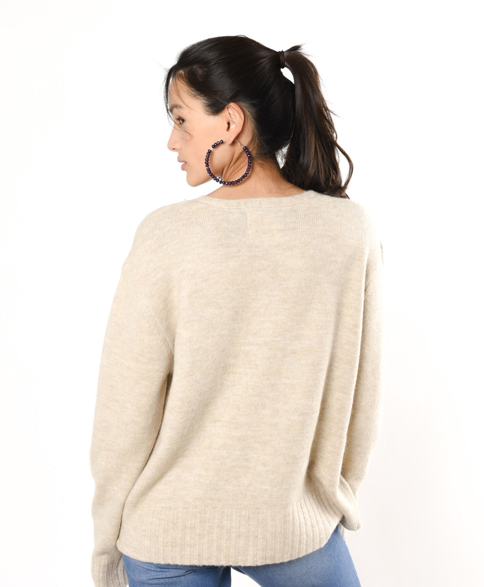 Sweater mujer cuello en v Sweater mujer cuello en v