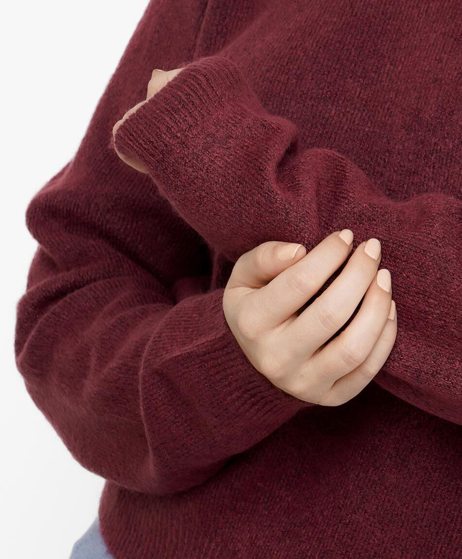 Sweater mujer cl&aacute;sic burdeo