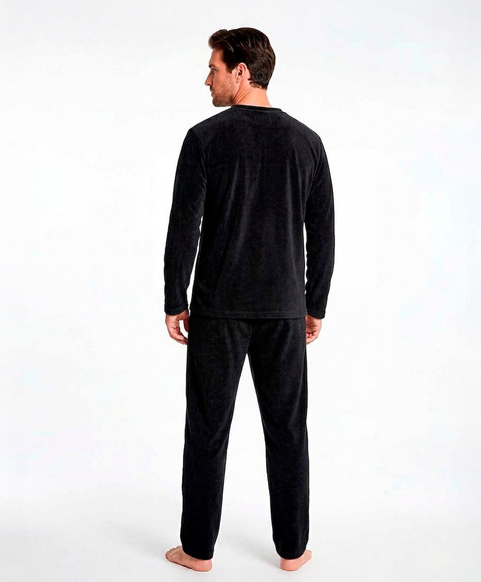 Pijama hombre polar gris
