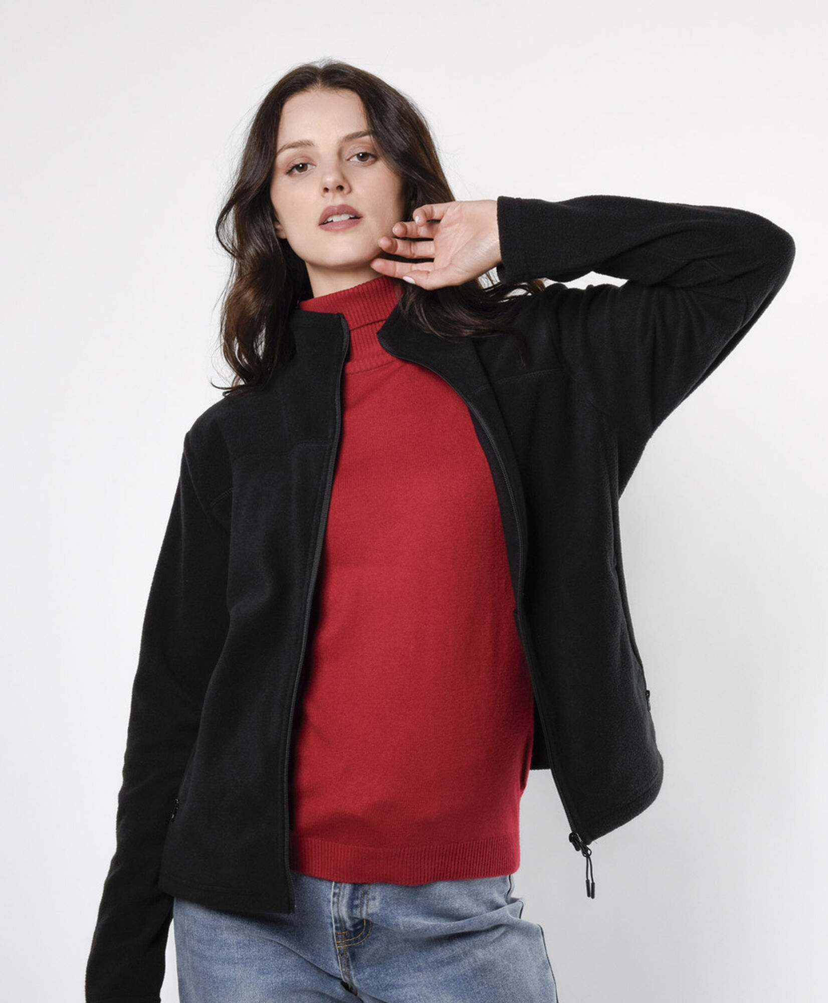 Polar mujer clásico negro Polar mujer clásico negro