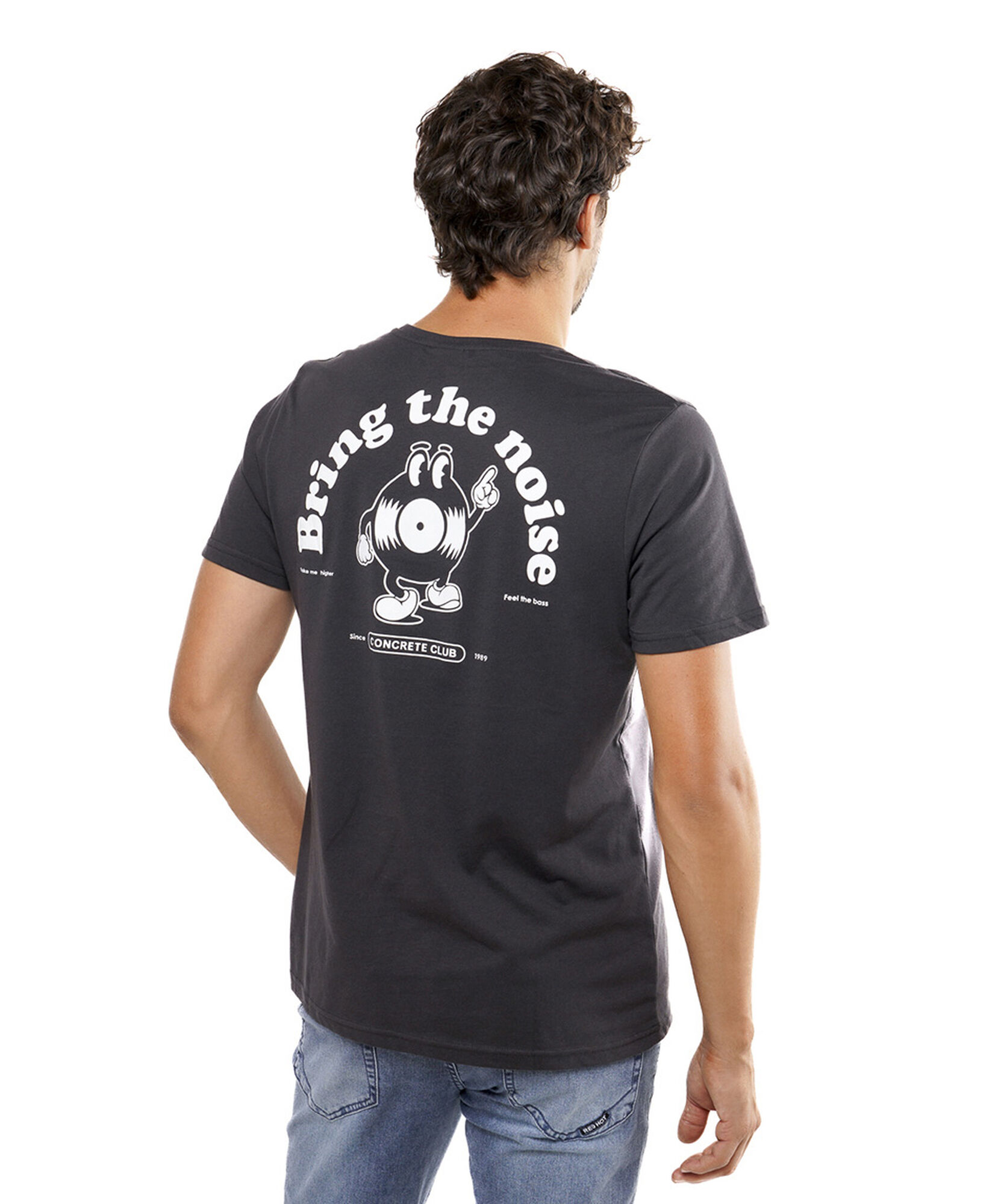 Polera hombre doble estampado vinilo Polera hombre doble estampado vinilo