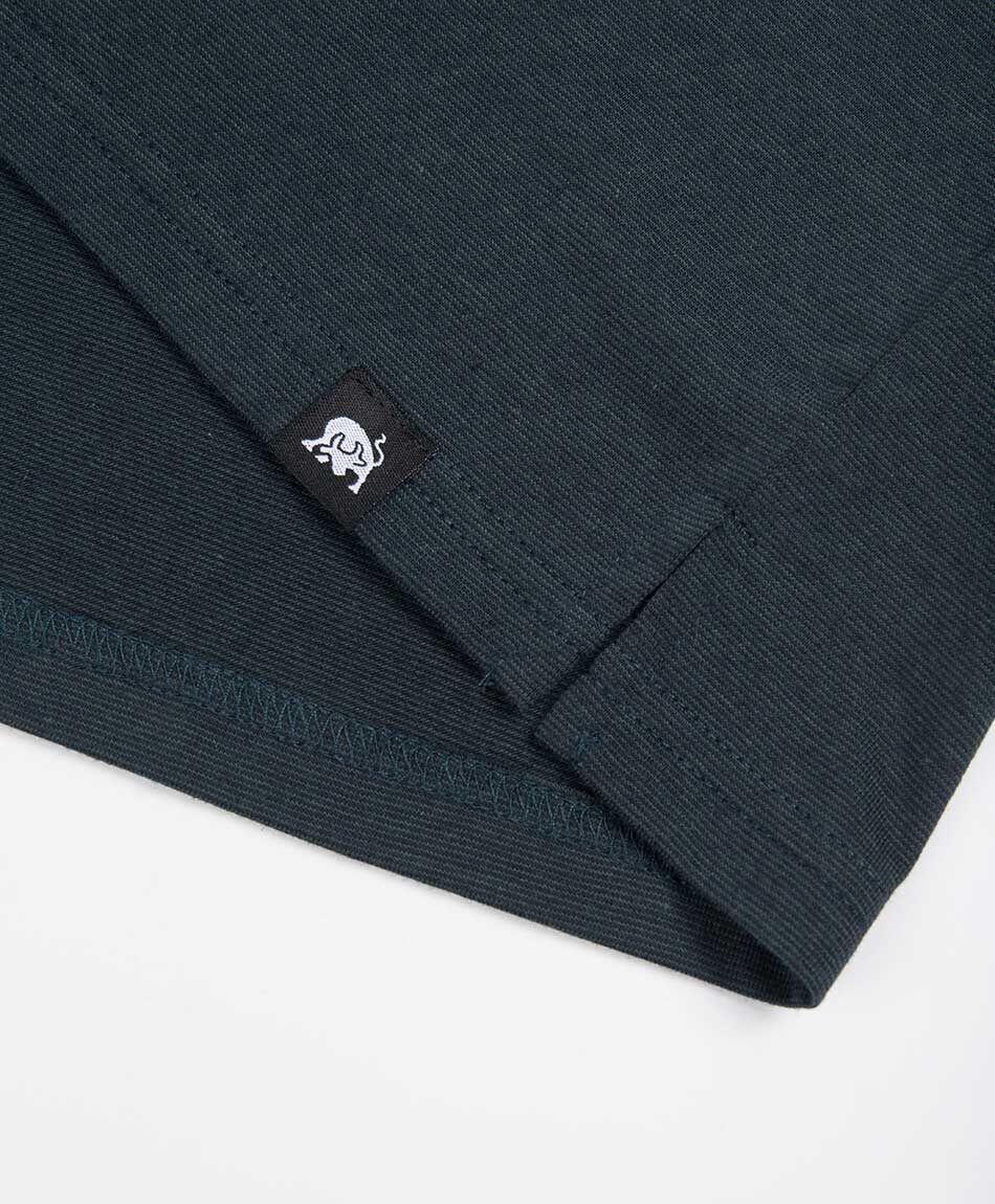 Polera hombre polo manga larga verde oscuro