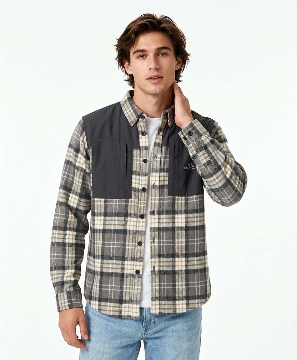 Chaqueta hombre franela escoses