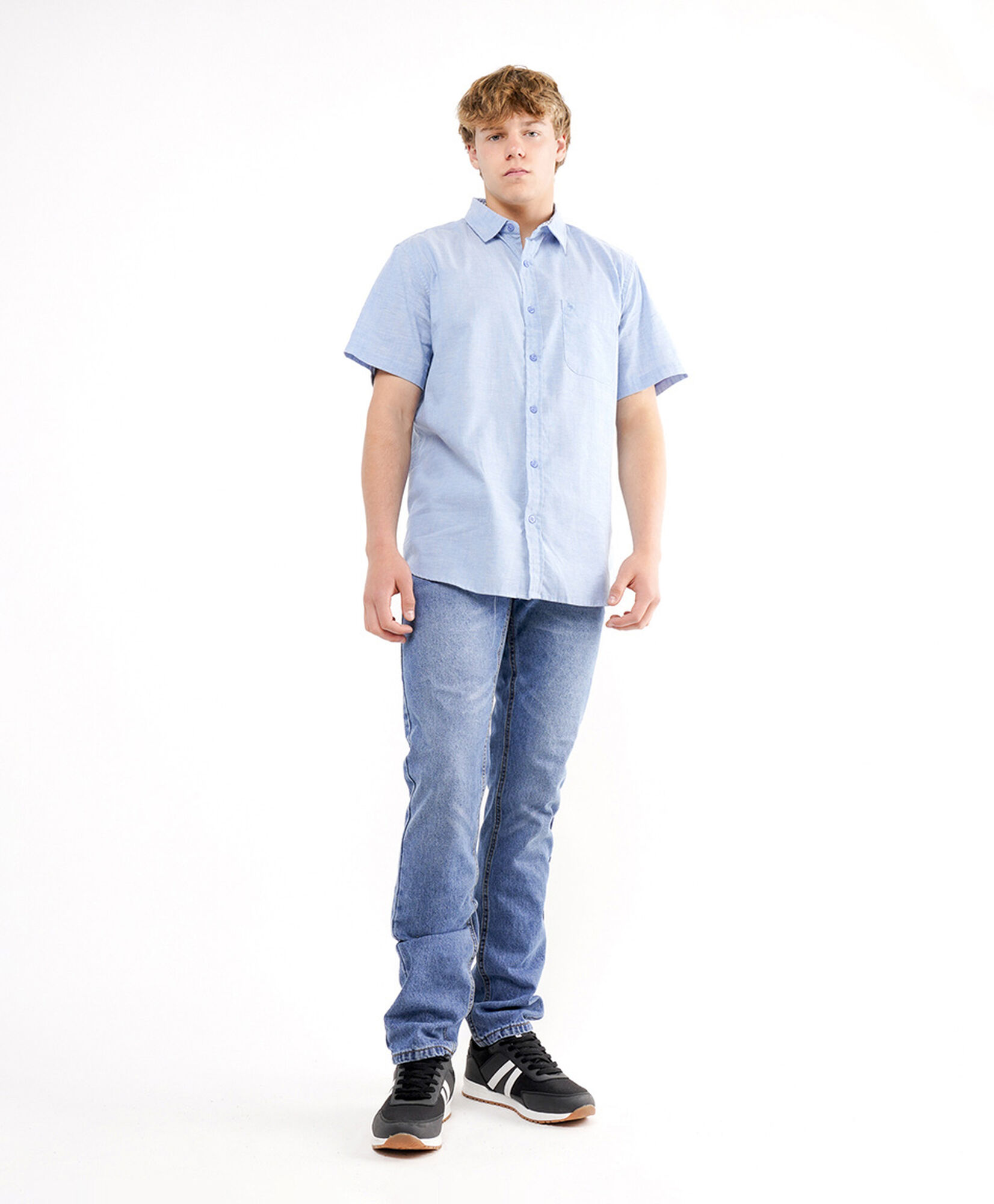 Camisa hombre lisa manga corta Camisa hombre lisa manga corta
