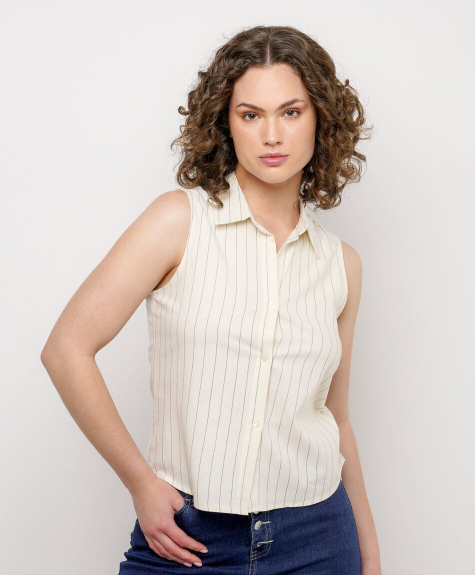 Blusa mujer l&iacute;neas entallada