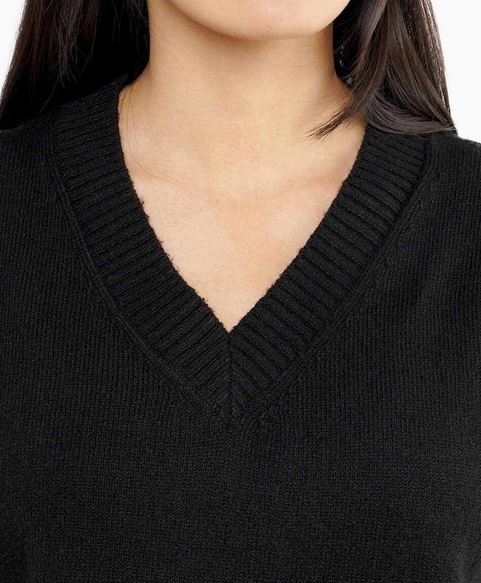 Sweater mujer sin mangas cuello v