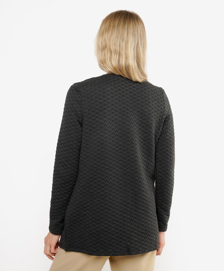 Chaqueta mujer texturizada negra