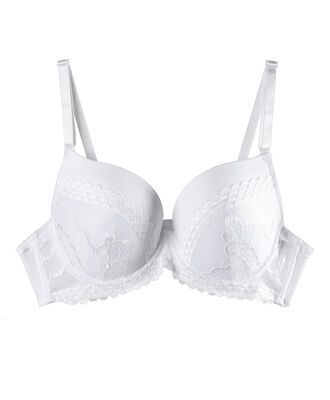 Sostén mujer cruzados laterales push up escote en v