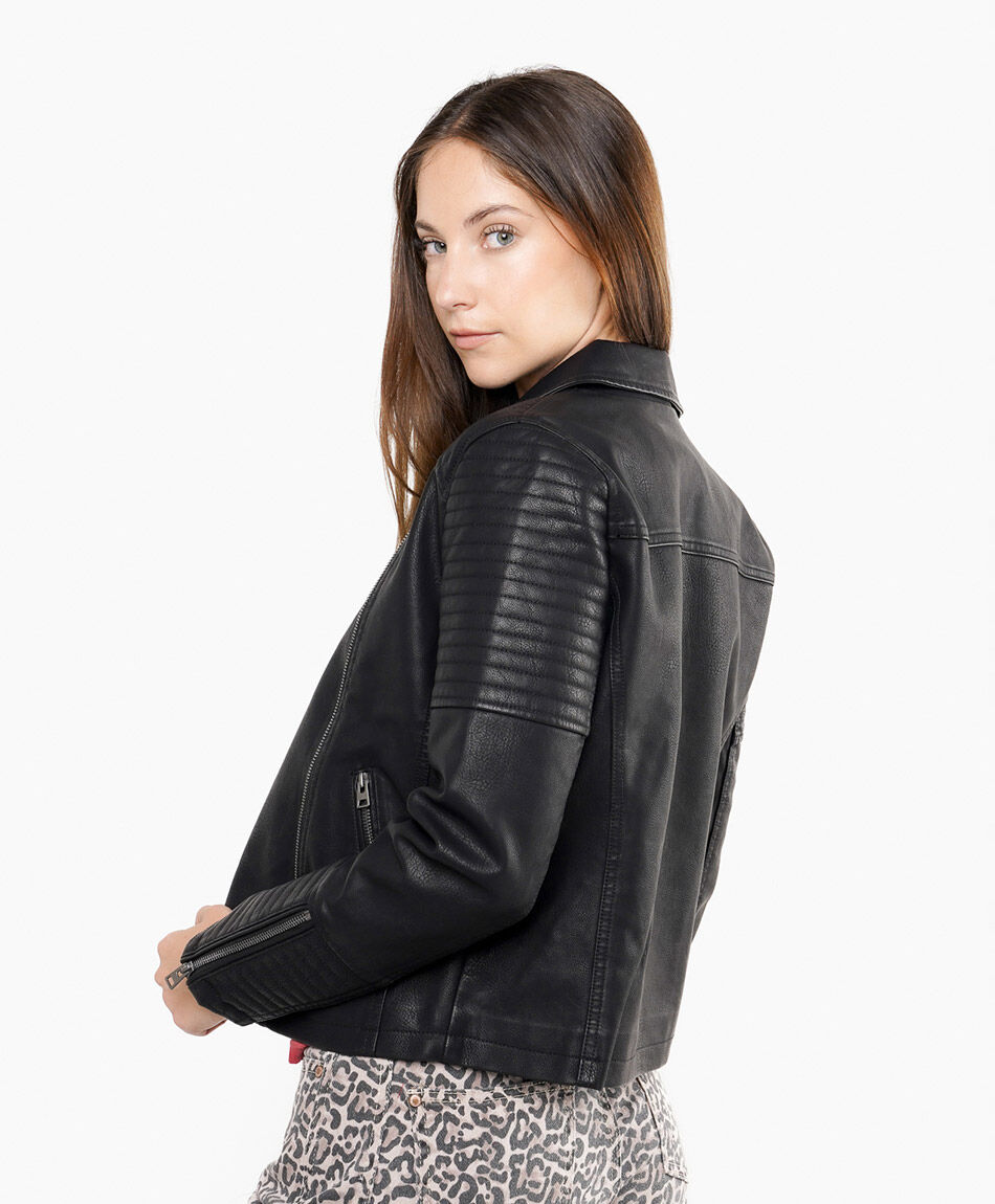 Chaqueta mujer biker black