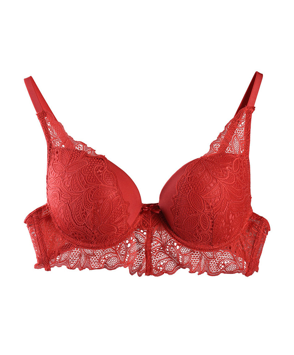 Sost&eacute;n mujer push up rojo