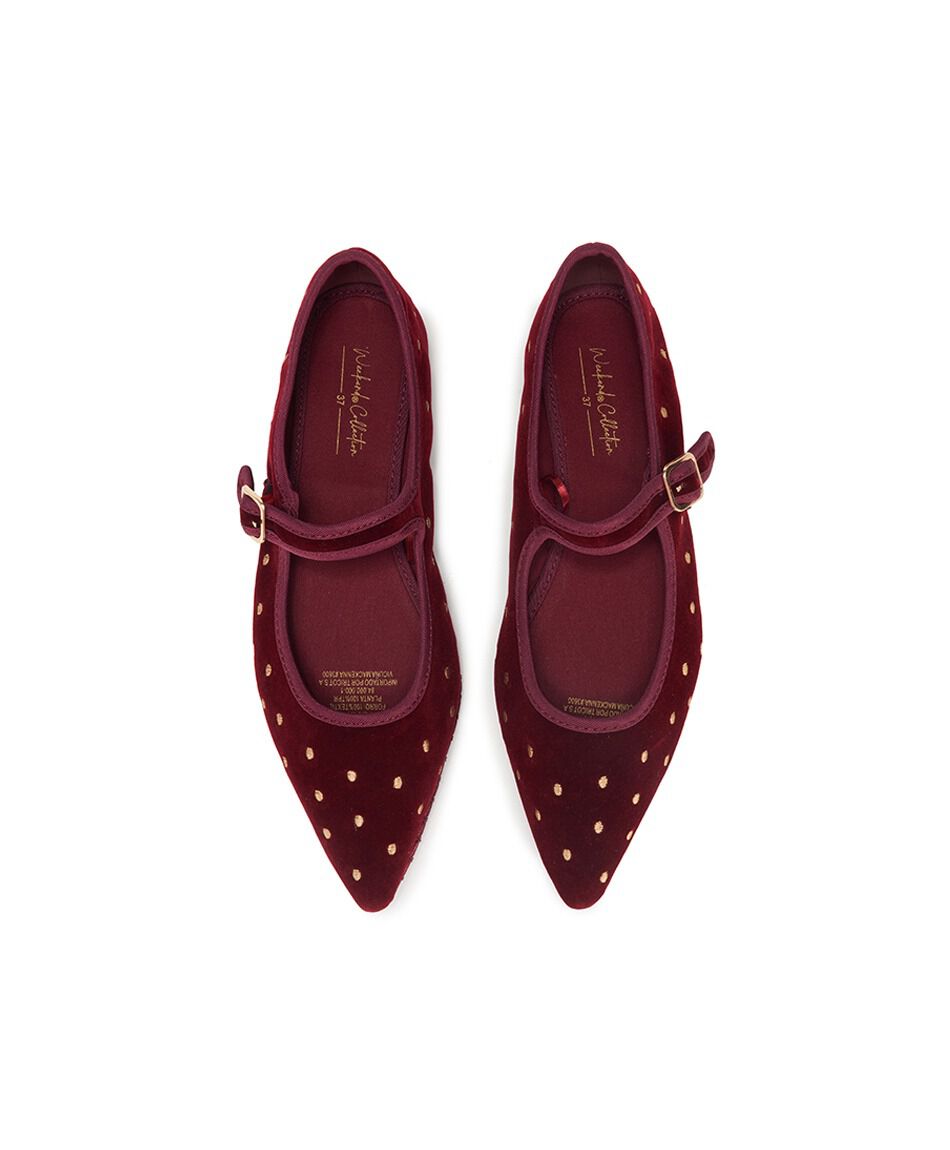 Ballerina mujer velvet tachas