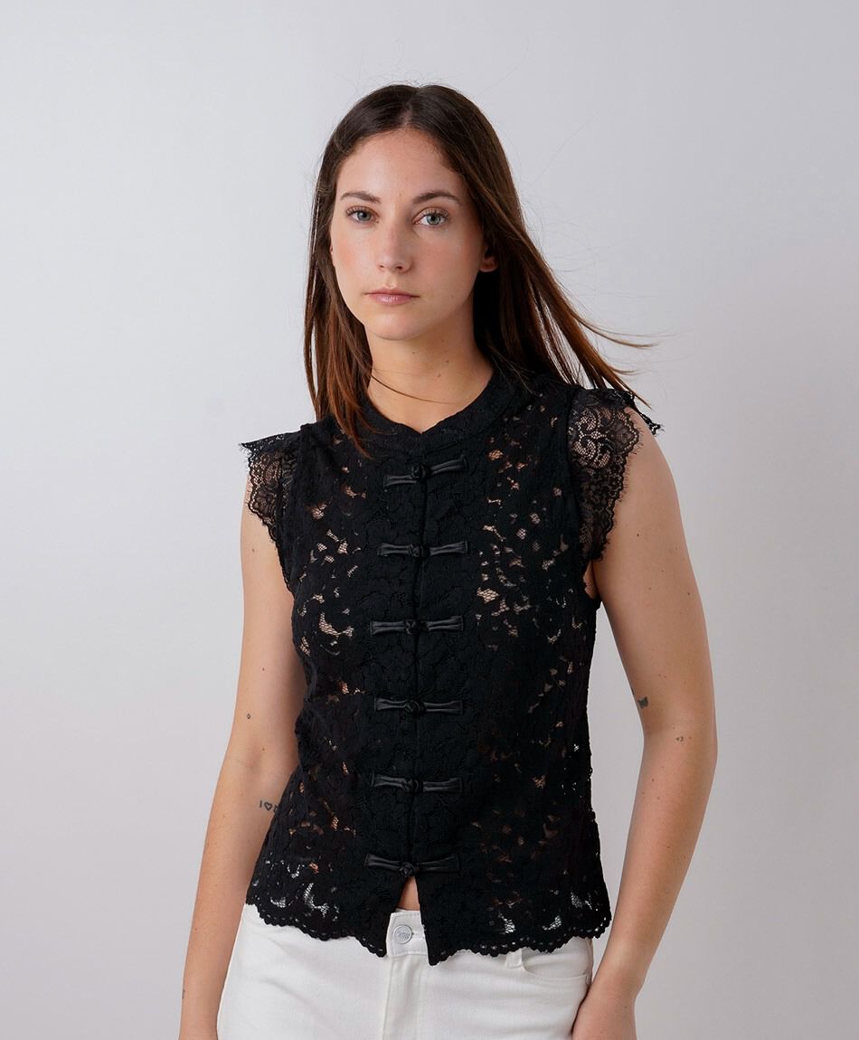 Blusa mujer encajes mao
